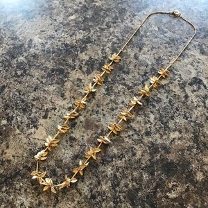 Gold leaf necklace